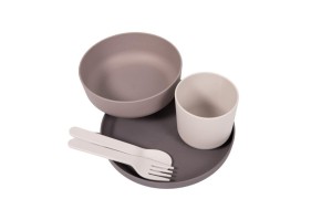 Zestaw naczyń 5 elem. BIOplastik CPLA grey Bo Jungle