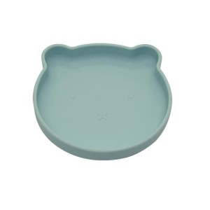 Talerzyk silikonowy Bear z przyssawką Blue mint Bo Jungle