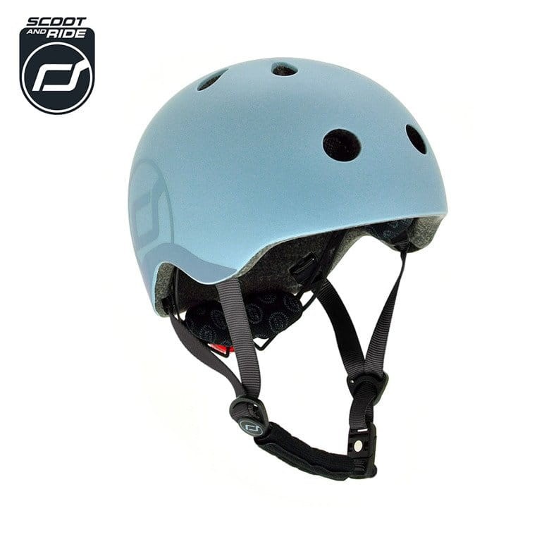 Scoot and Ride Kask S-M dla dzieci 3+ Steel