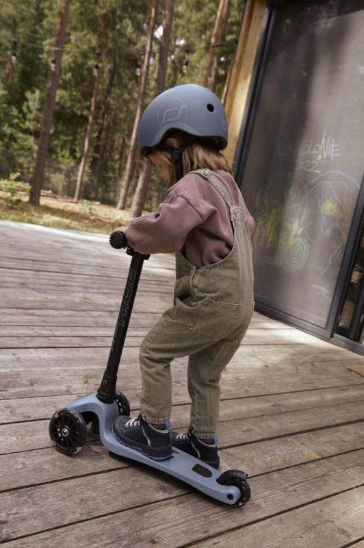 Scoot and Ride Kask S-M dla dzieci 3+ Steel