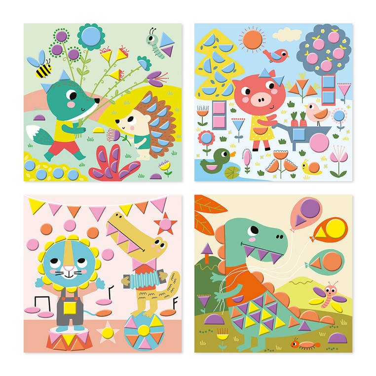 Zestaw kreatywny Naklejki geometryczne My arts & crafts 3+ Janod