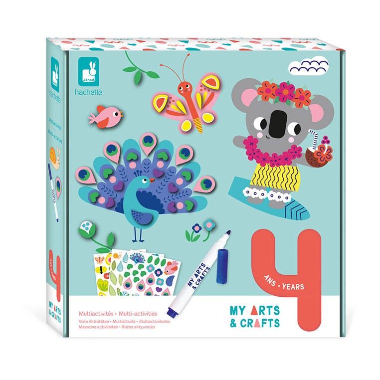 Multizestaw kreatywny 4-latka My arts & crafts 4+ Janod