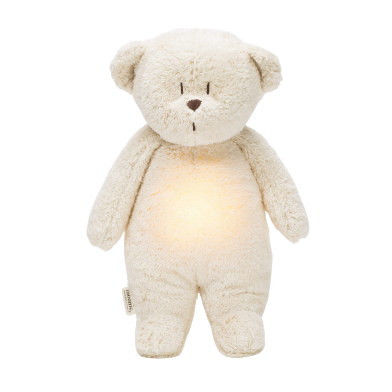 Szumiący Miś Organic z lampką Polar Natur Moonie
