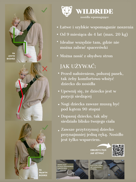 Nosidło wspomagające Denim Wildride
