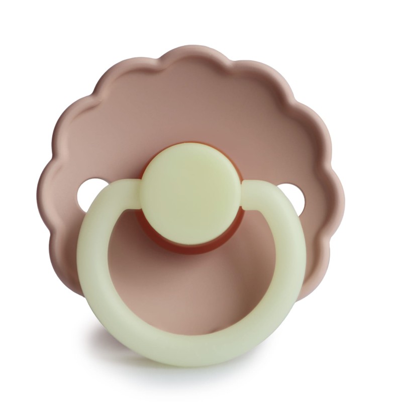 Smoczek uspokajający Night Daisy Kauczuk Blush 6-18m FRIGG