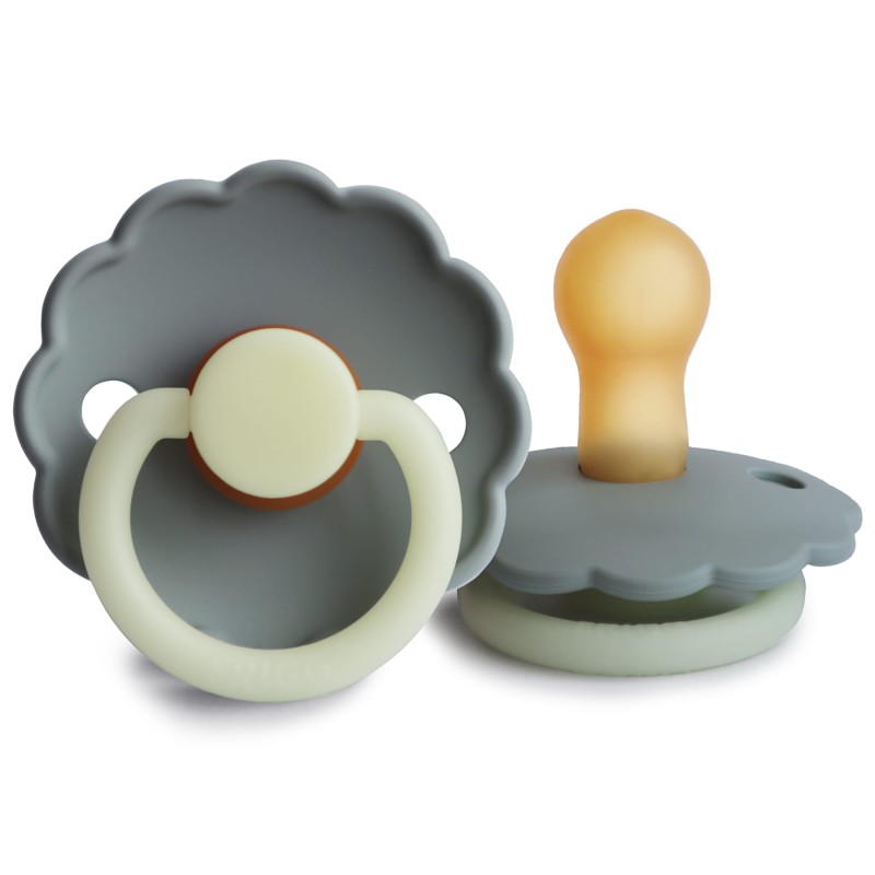 Smoczek uspokajający Night Daisy Kauczuk French Grey 0-6m FRIGG