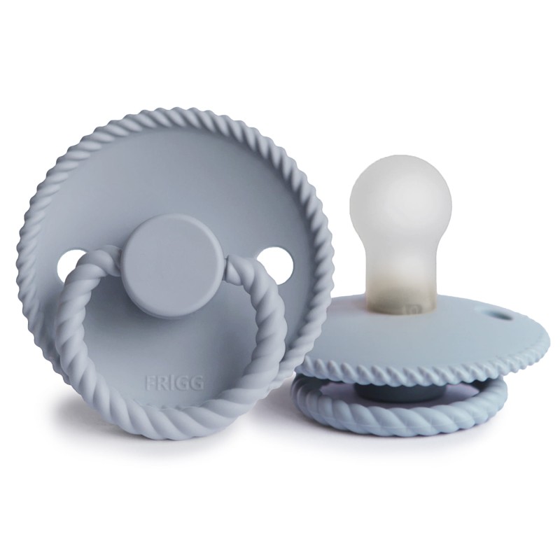Smoczek uspokajający Rope Silikon Powder Blue 0-6m FRIGG
