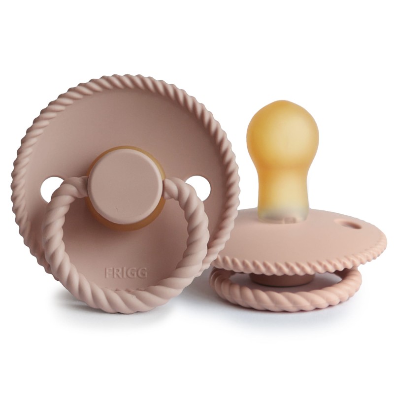 Smoczek uspokajający Rope Kauczuk Blush 0-6m FRIGG