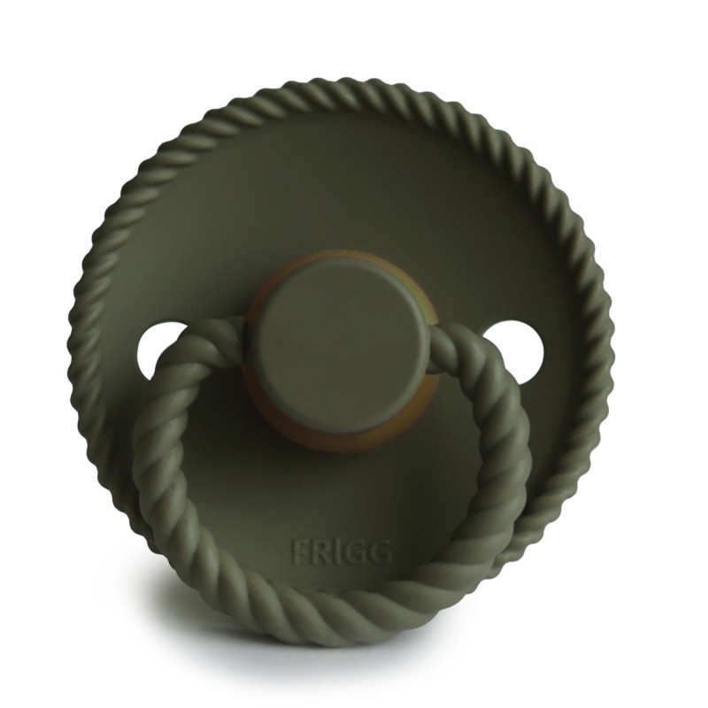 Smoczek uspokajający Rope Kauczuk Olive 0-6m FRIGG