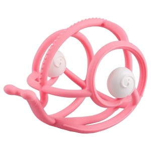 Gryzak z Grzechotką Ślimak Pink Mombella