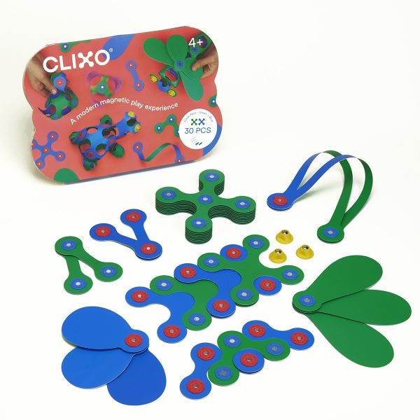 Klocki Magnetyczne Crew Pack Zielono-Niebieskie CLIXO