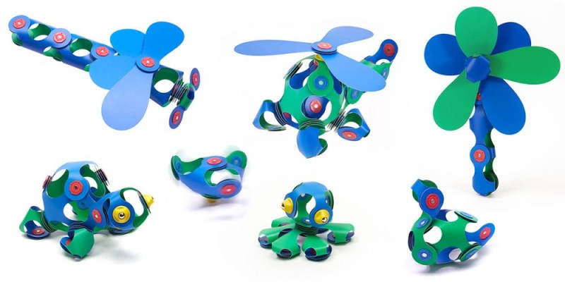 Klocki Magnetyczne Crew Pack Zielono-Niebieskie CLIXO
