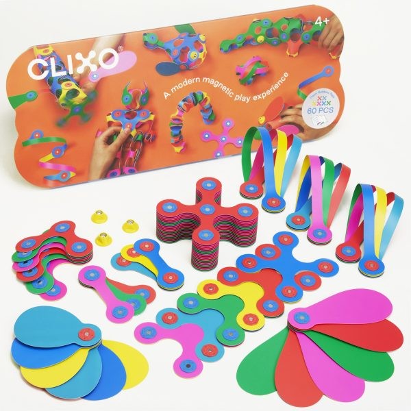 Klocki Magnetyczne Super Rainbow 60 Elementów CLIXO