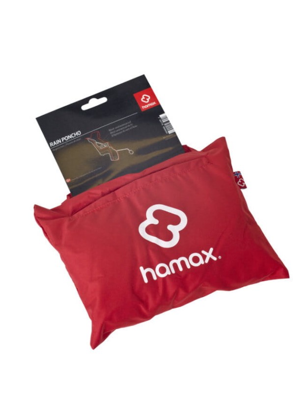 Hamax - Ponczo przeciwdeszczowe na fotelik rowerowy - Red
