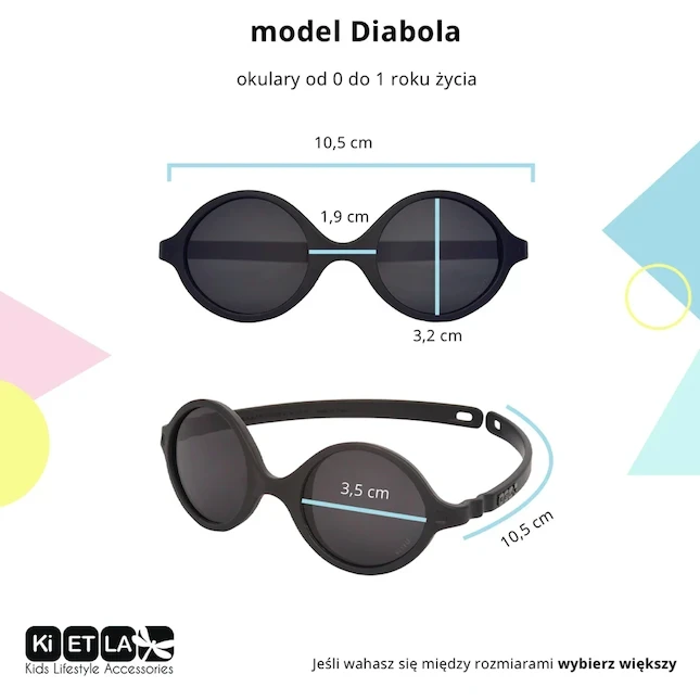 Okulary przeciwsłoneczne DIABOLA 0-1 Fluo Orange KiETLA
