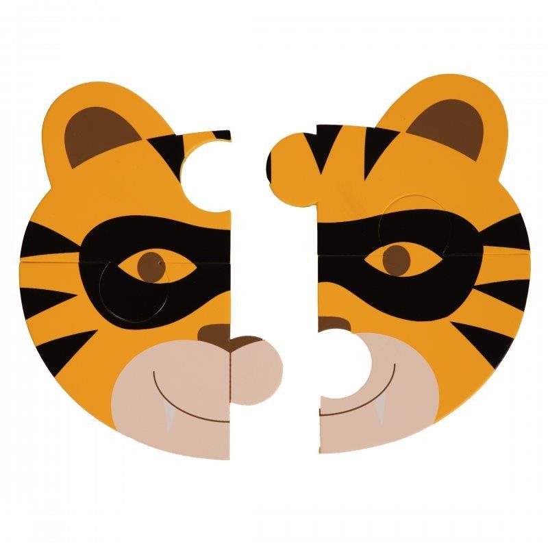 Puzzle Animal tygrys hipo żabka 3 szt Bo Jungle