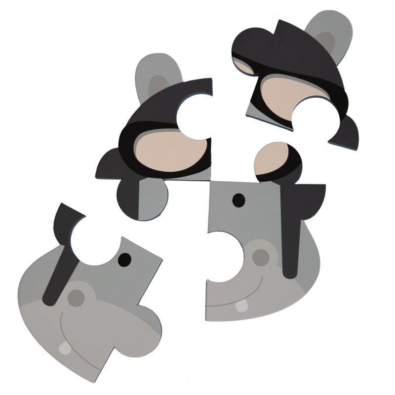 Puzzle Animal tygrys hipo żabka 3 szt Bo Jungle