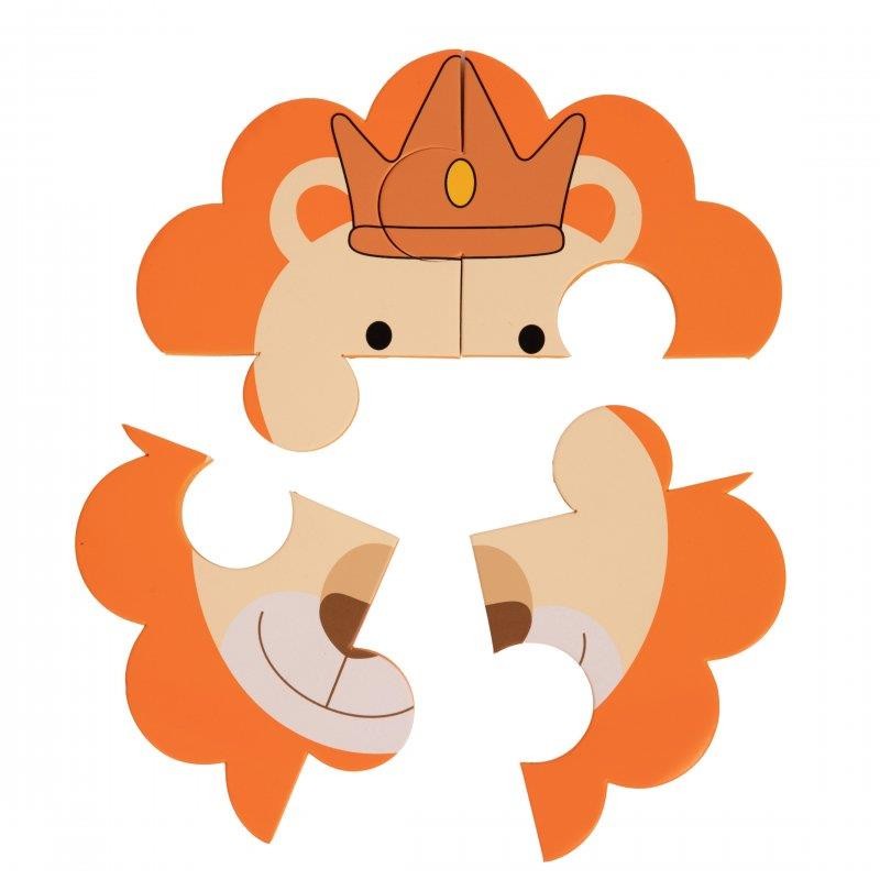 Puzzle Animal panda słoń lew 3 szt Bo Jungle