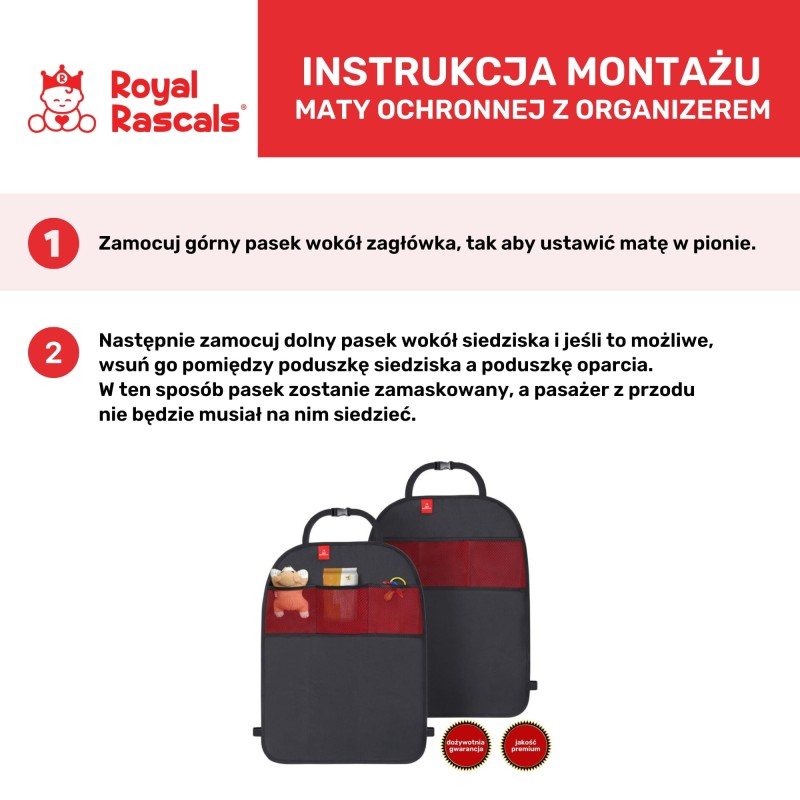 Mata ochronna do samochodu z organizerem 2 szt. Royal Rascals