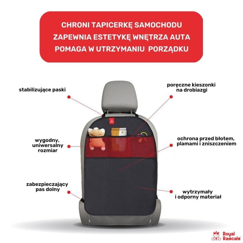 Mata ochronna do samochodu z organizerem 2 szt. Royal Rascals