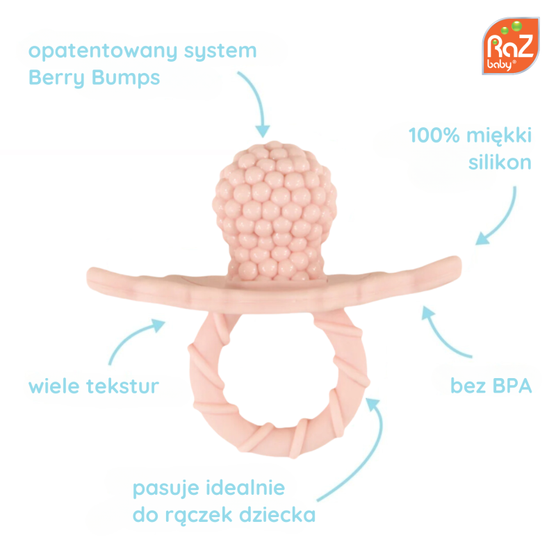Gryzak Różowa Malina RaZbaby