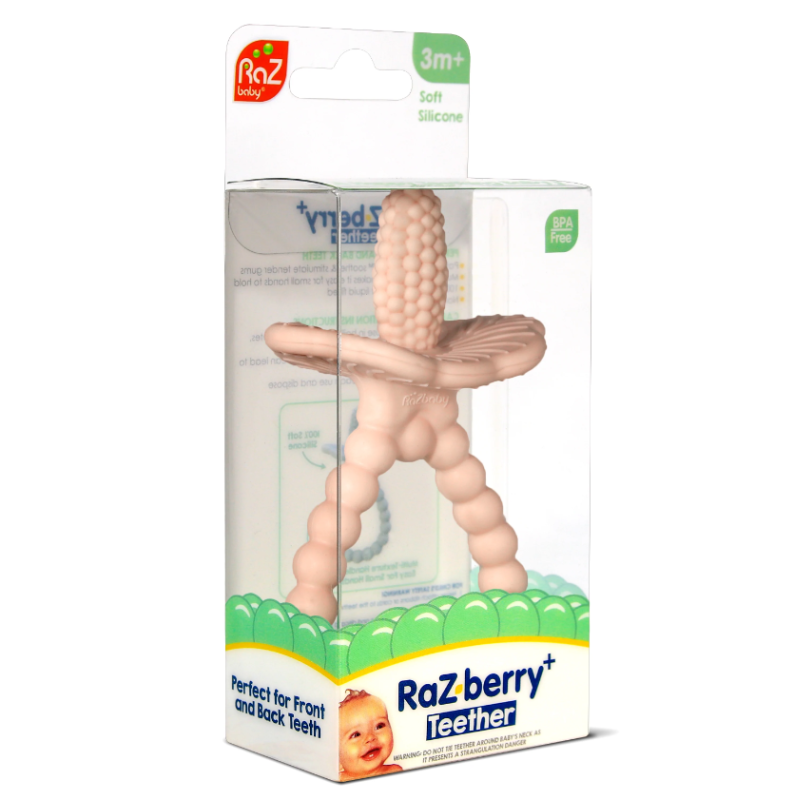 Gryzak silikonowy Soczysta Malina Plus różowy RazBaby