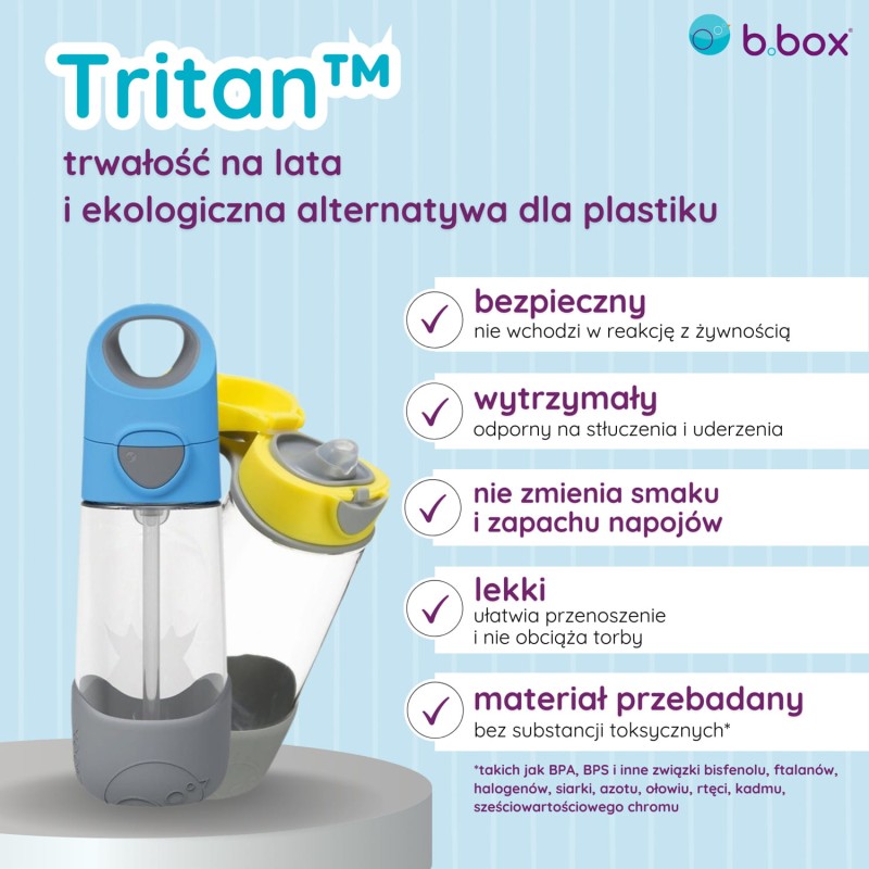 Sportowa butelka tritanowa 600 ml Graphite b.box