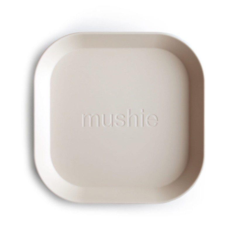 Talerzyki Square Ivory 2 szt. Mushie