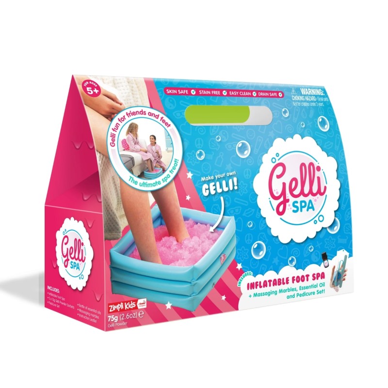 Domowe spa dla stóp z miską, przybornikiem i galaretką Gelli Spa 5+ Zimpli Kids