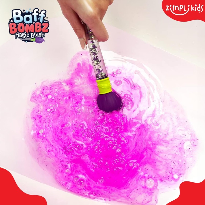 Kule do kąpieli zestaw 4 szt. z pędzlem Baff Bombz Magic Brush 3+ Zimpli Kids