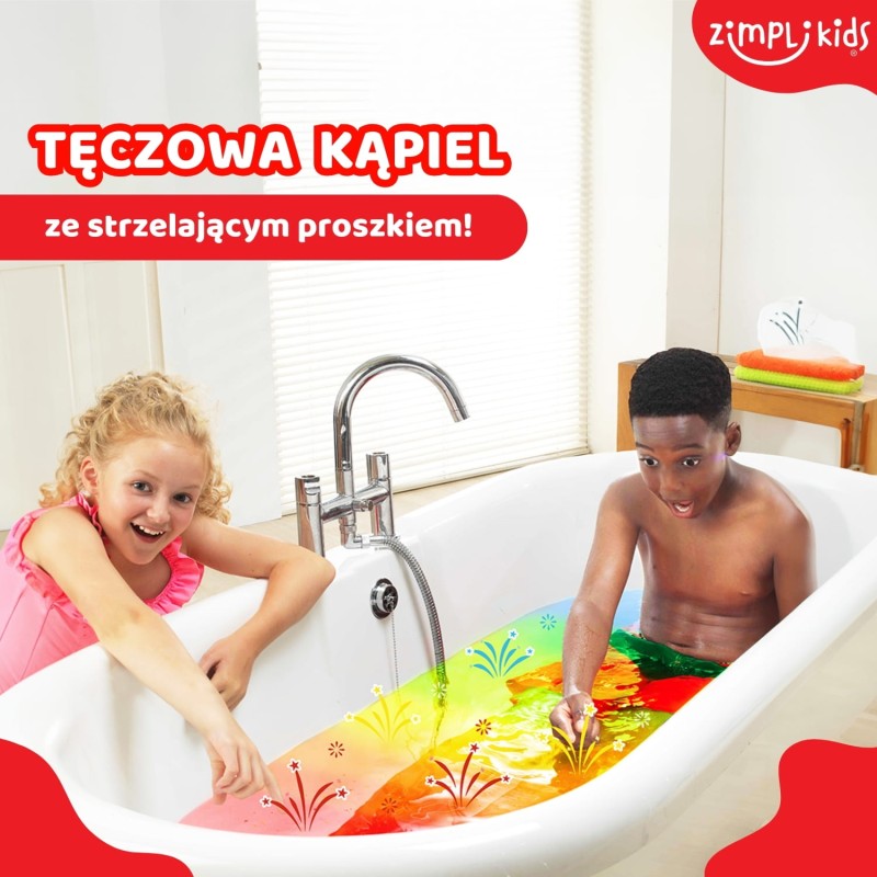Strzelający proszek do kąpieli Crackle Baff Colours 6 użyć 3+ Zimpli Kids