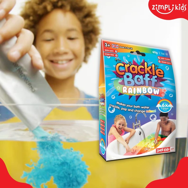 Strzelający proszek do kąpieli Crackle Baff Colours 6 użyć 3+ Zimpli Kids
