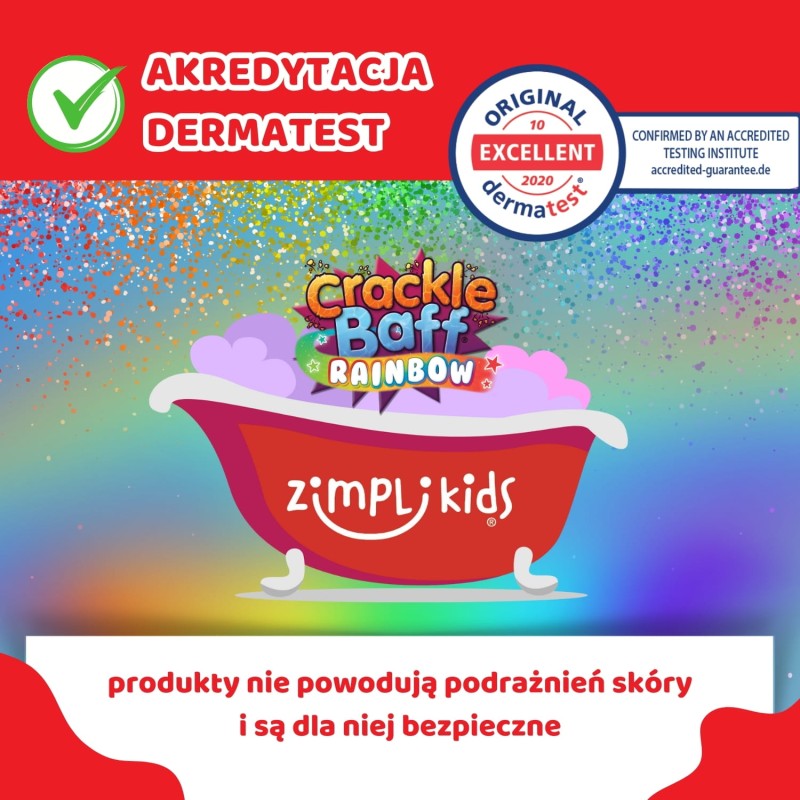 Strzelający proszek do kąpieli Crackle Baff Colours 6 użyć 3+ Zimpli Kids