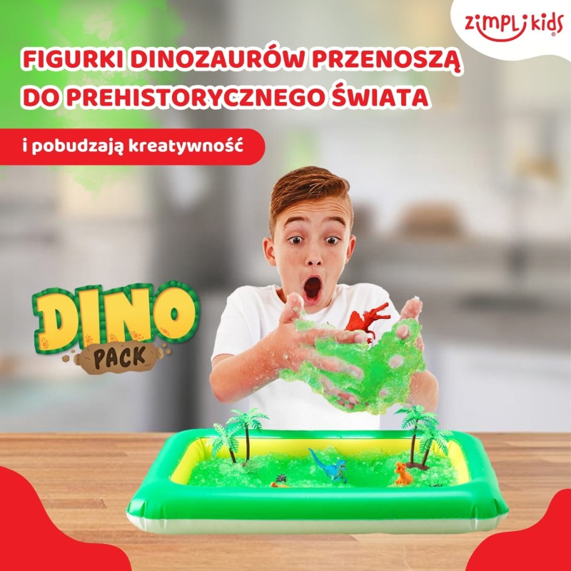 Zestaw do tworzenia gelli z figurkami i tacą Gelli Worlds Dino Pack 3+ Zimpli Kids
