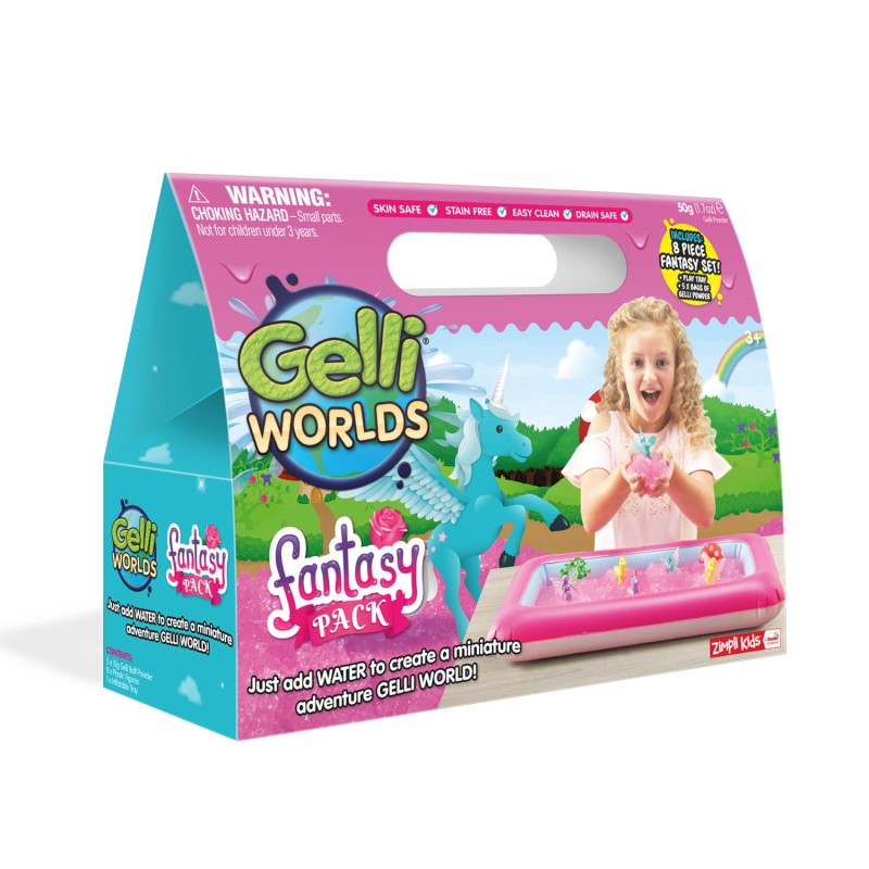 Zestaw do tworzenia gelli z figurkami i tacą Gelli Worlds Fantasy Pack 3+ Zimpli Kids