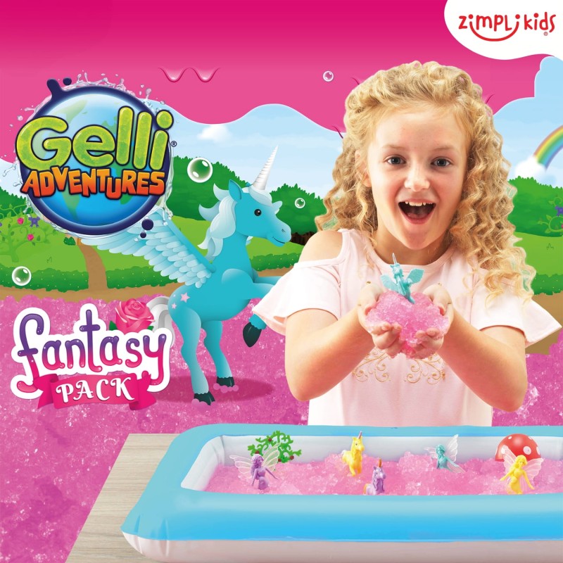 Zestaw do tworzenia gelli z figurkami i tacą Gelli Worlds Fantasy Pack 3+ Zimpli Kids