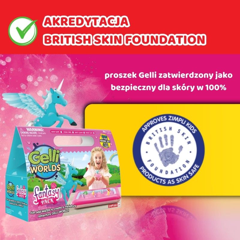 Zestaw do tworzenia gelli z figurkami i tacą Gelli Worlds Fantasy Pack 3+ Zimpli Kids