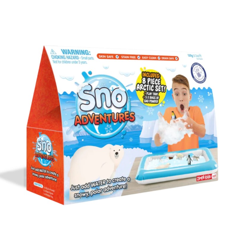 Zestaw do tworzenia śniegu z figurkami i tacą Sno World Arctic Adventure 3+ Zimpli Kids