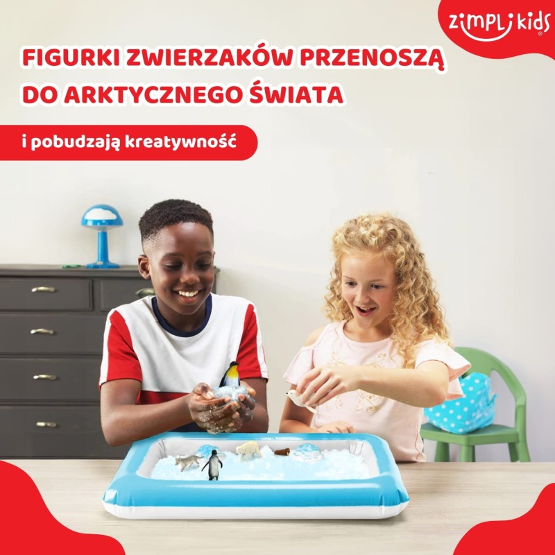 Zestaw do tworzenia śniegu z figurkami i tacą Sno World Arctic Adventure 3+ Zimpli Kids