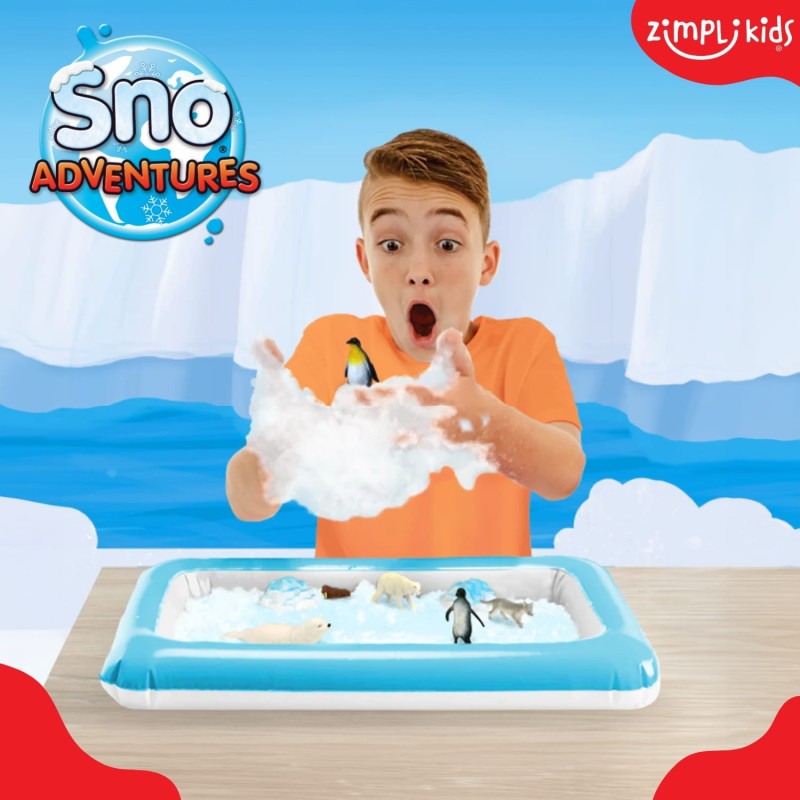 Zestaw do tworzenia śniegu z figurkami i tacą Sno World Arctic Adventure 3+ Zimpli Kids
