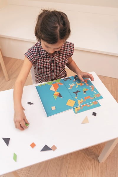 Magnetyczna układanka Edulogic kształty i kolory Tangram Scratch