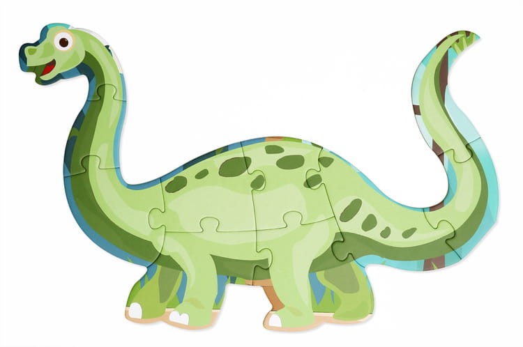 Puzzle 2 w 1 podłogowe i pierwsze puzzle - Dinozaury 80 el. Scratch