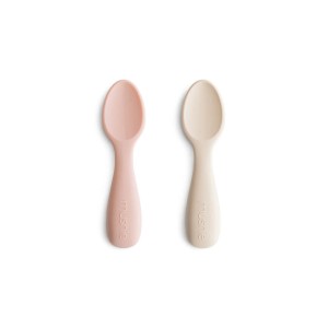 Łyżeczki Startowe dla Malucha 2-pak Blush/Shifiting Sand Mushie