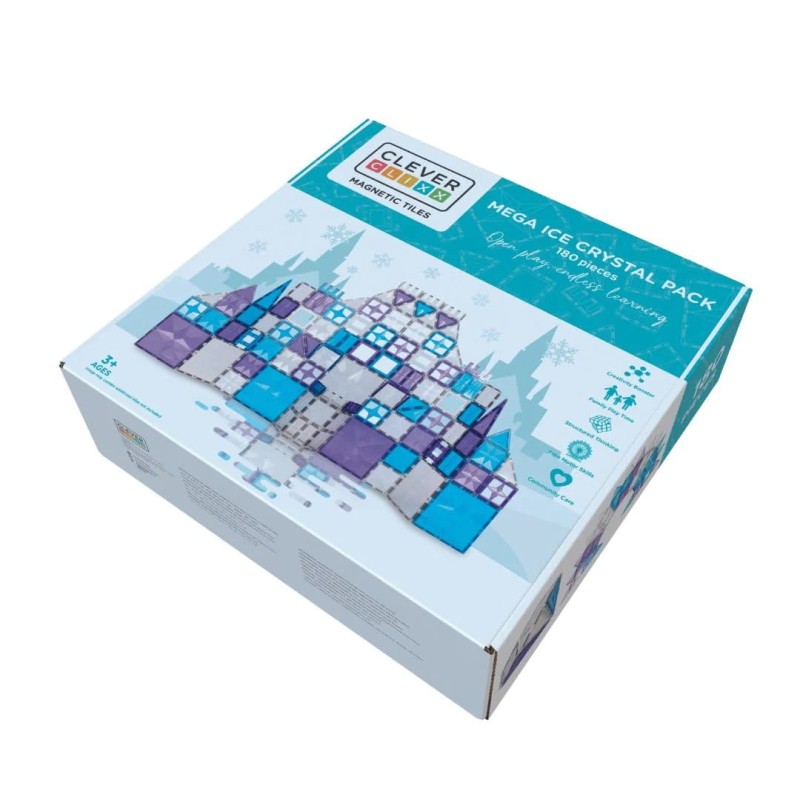 Klocki magnetyczne Mega Ice Crystal Pack - 180 el.  Cleverclixx