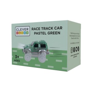 Klocki magnetyczne Race Track Car Pastel Green Cleverclixx