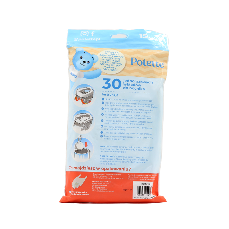 Wkłady jednorazowe do Nocnika 30 szt. Potette Plus