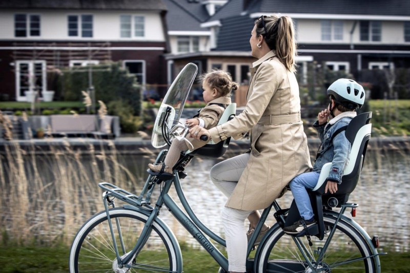 Fotelik rowerowy Bobike GO 1P do ramy Macaron Grey