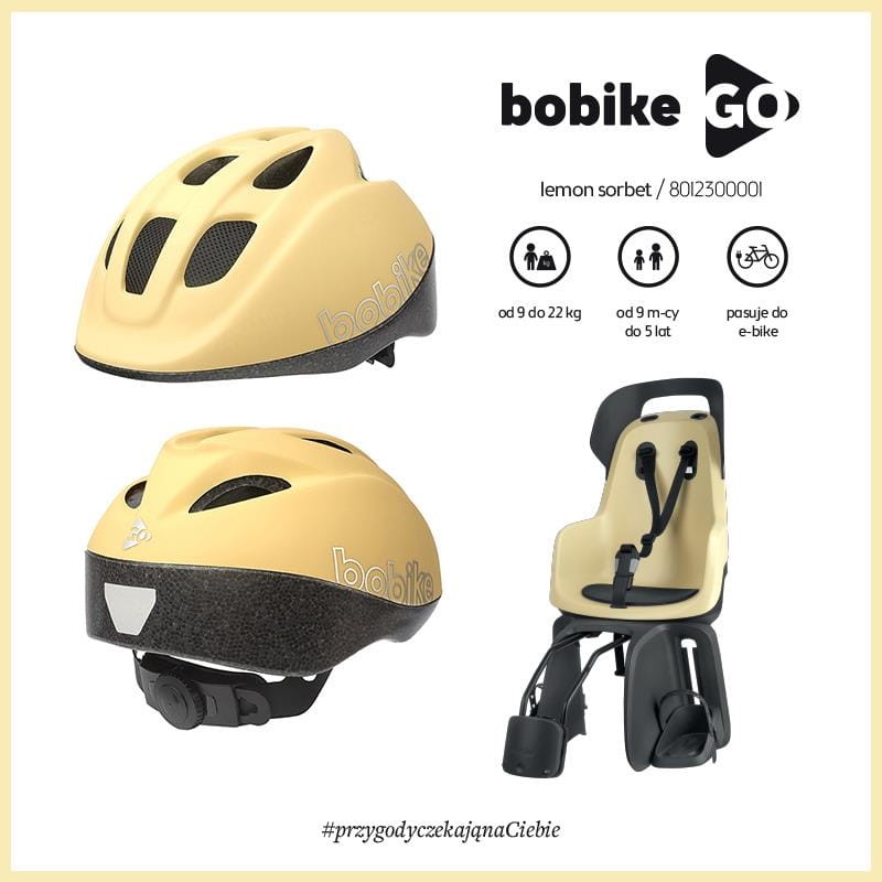 Fotelik rowerowy Bobike GO 1P do ramy Vanilla Cup Cake