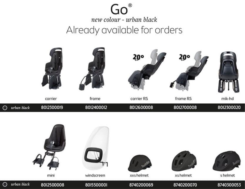 Fotelik rowerowy Bobike GO RS 1P rama Urban black