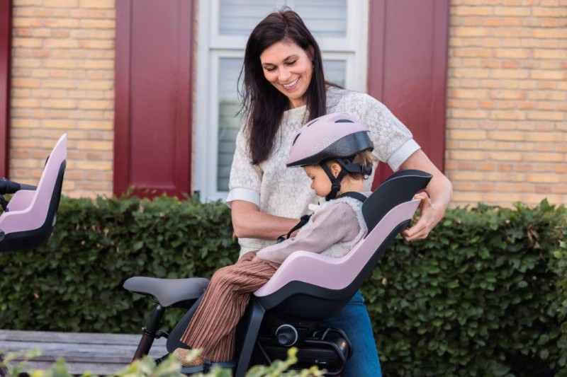 Fotelik rowerowy Bobike GO RS bagażnik Candy Pink